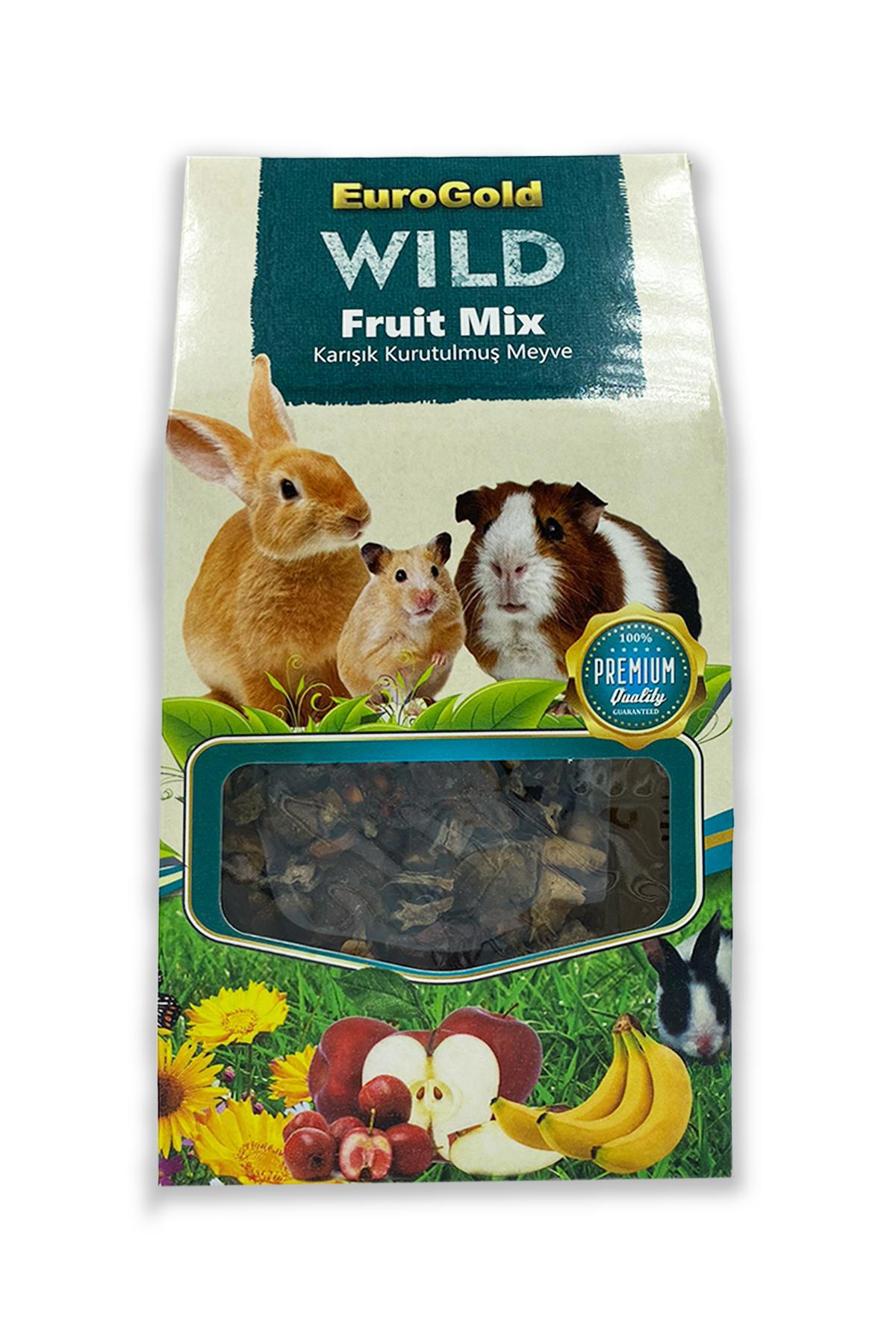 Eurogold Wild Fruit Mix Tavşan, Hamster, Ginepig Kemirgen Karışık Kurutulmuş Meyveler 80gr